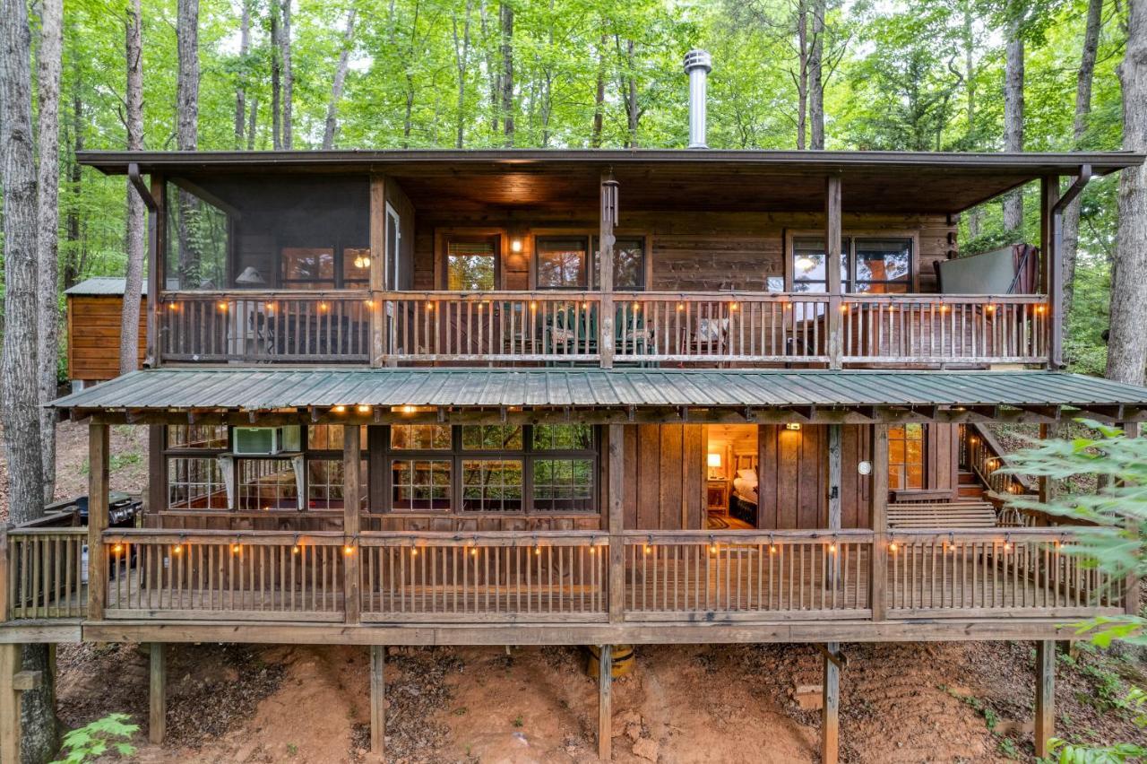 Secluded Sunrise Ridge-10 Min From Blue Ridge, King Beds, Hot Tub, 2 Porches, Fireplace Wood Burning, Mountain View, Cozy Extérieur photo